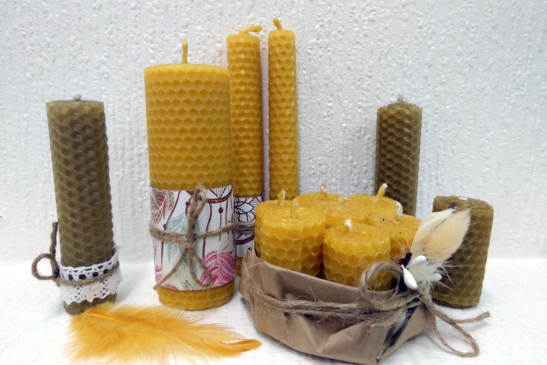 Медовые свечи, чудные штуки, чудная мастерская, свечи из вощины